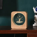 LumiWood - 3D Trä Nattlampa med Gravyr och Varm LED-belysning Carvallo