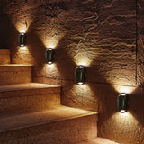 Carvallo Solar Vägglampa Oval | IP65 Väderbeständig | Upp & Ned Ljusstråle | För Trädgård & Utomhusvägg Carvallo