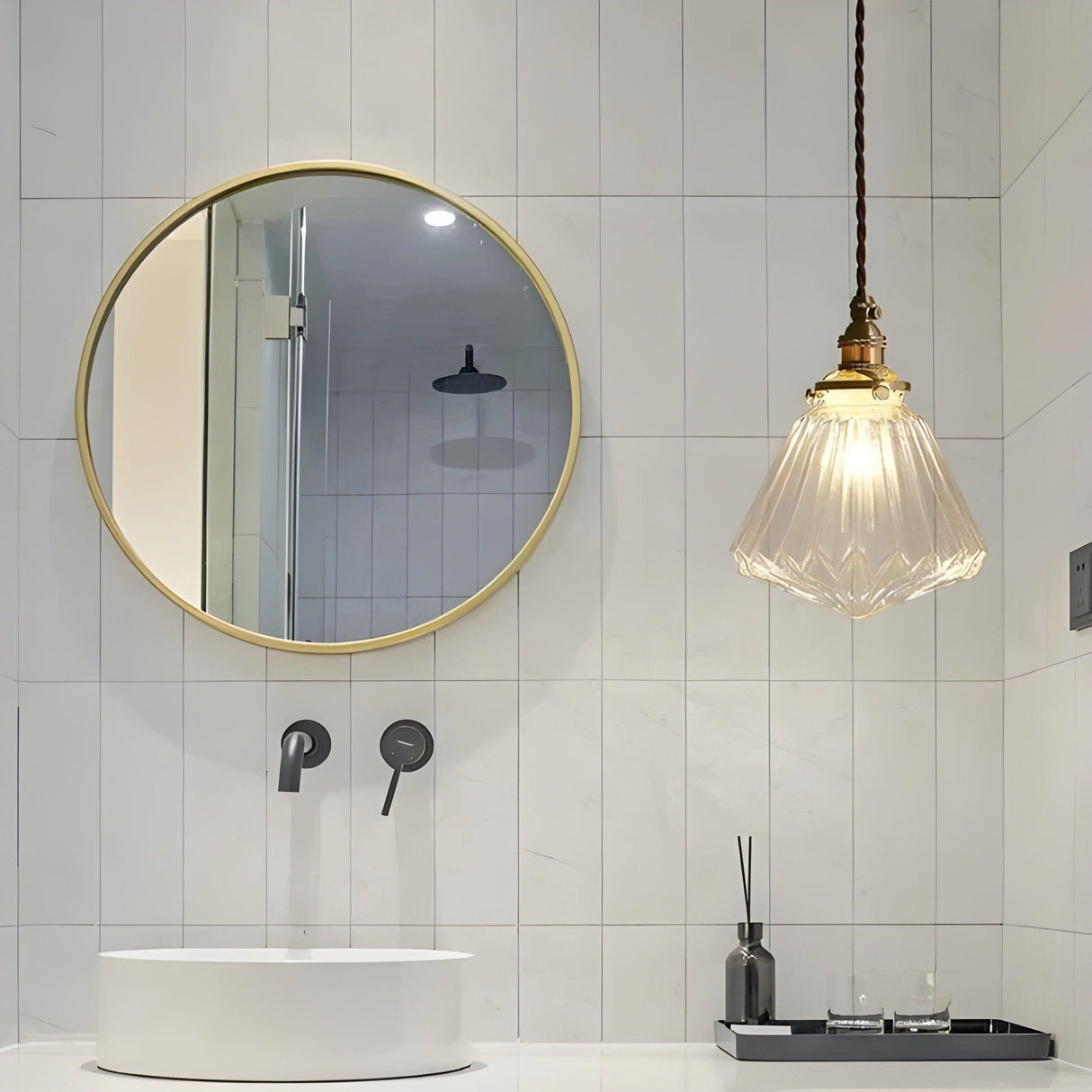 GlossyGlass Light - Nordisk kristallglas minimalistisch hängande lampa Carvallo