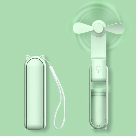 Carvallo Handventilator Breezella | USB Återuppladdningsbar | 3 Hastigheter | Fällbar & Powerbank-funktion | 2000 mAh Batteri Carvallo