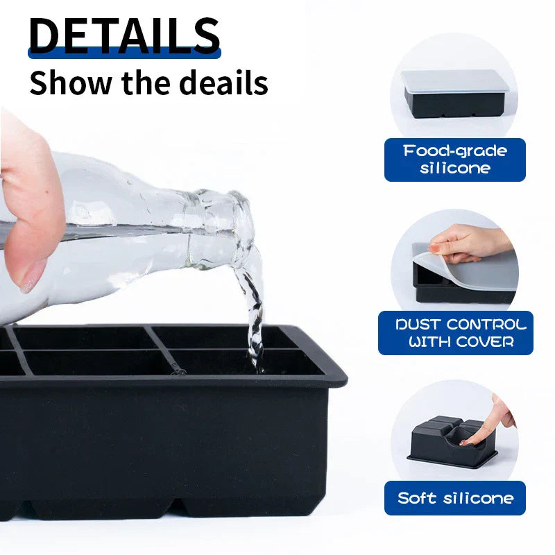 Carvallo Stor isbitsform i silikon | BPA-fri & flexibel | För XXL-isbitar, cocktails & kök | Lätt att rengöra Carvallo