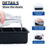 Carvallo Stor isbitsform i silikon | BPA-fri & flexibel | För XXL-isbitar, cocktails & kök | Lätt att rengöra Carvallo