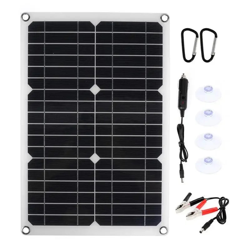 Carvallo Solpanel 1200W | Flexibel 12V Laddpanel | 2x USB & 100A Laddregulator | Utomhus Camping Carvallo