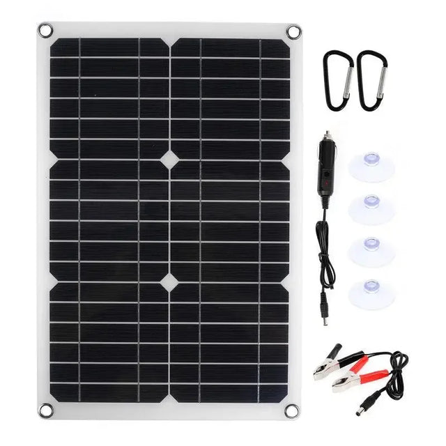 Carvallo Solpanel 1200W | Flexibel 12V Laddpanel | 2x USB & 100A Laddregulator | Utomhus Camping Carvallo