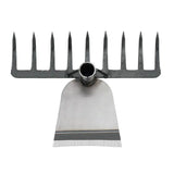 Carvallo Trädgårdsrake & Hacka | 2-i-1 Ogräsborttagare | Tung belastning | För rabatter & gräskötsel Carvallo