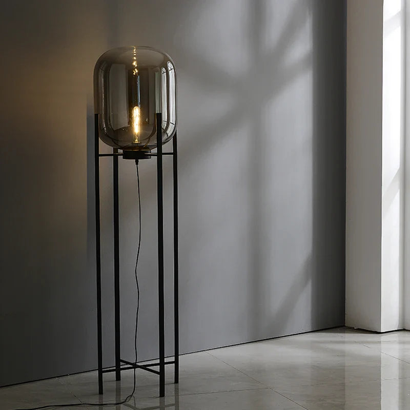 BubbleGlow Golvlampa – Skandinavisk Postmodern Lampa i Glas Hemnix
