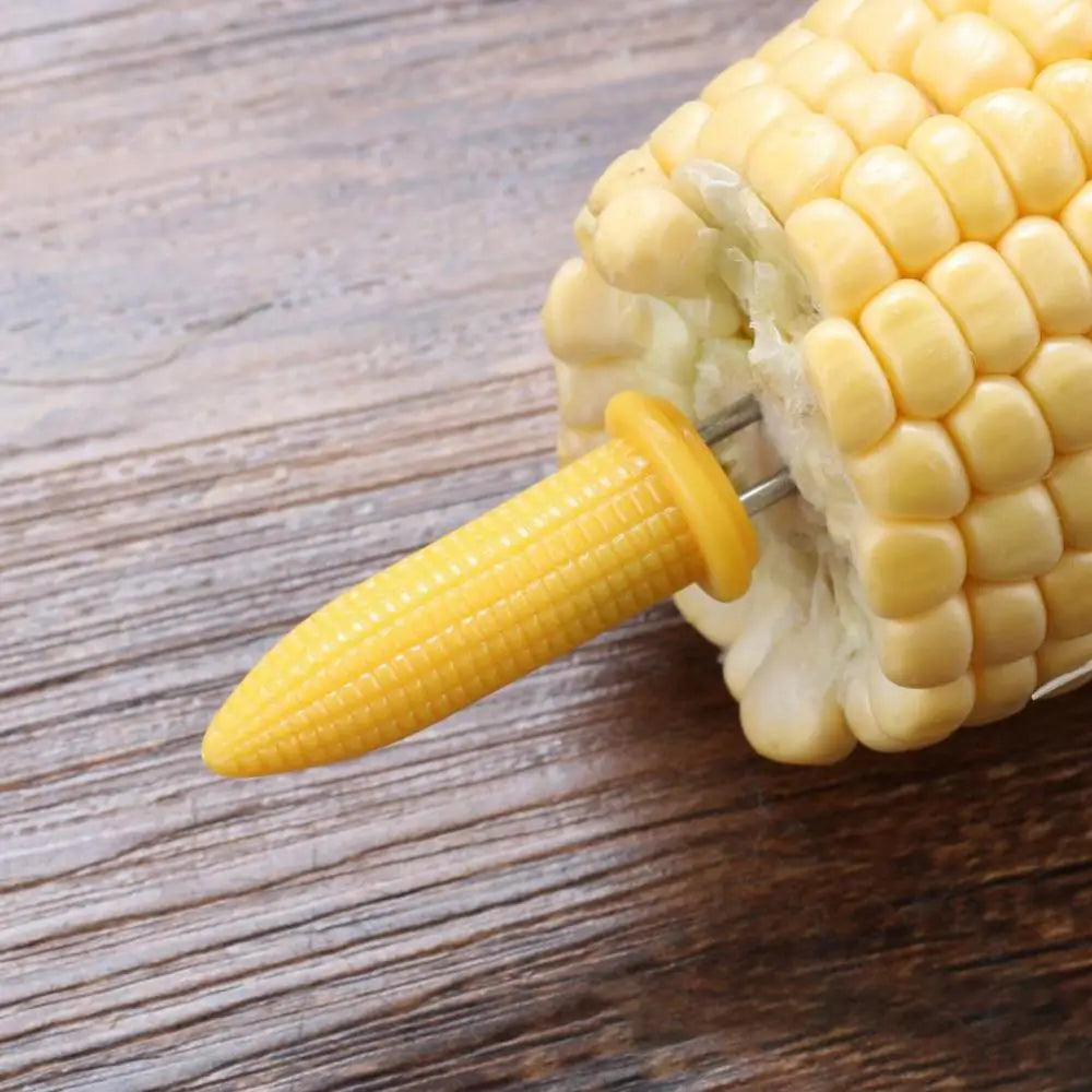 Carvallo rostfritt stål majsgafflar set | Värmetålig & Återanvändbar | För grill, camping & kök | 6 × 2 cm Carvallo