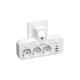 Carvallo VOLTRIQ ProLine | 3–4 uttag + 2× USB & 1× Typ-C | 2500 W | Överspänningsskydd & Kontrollswitch Carvallo