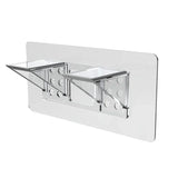 Carvallo ClearFix | Transparent shelf and drawer divider | For cabinets, compartments & bookshelves | 15×7 cm Carvallo