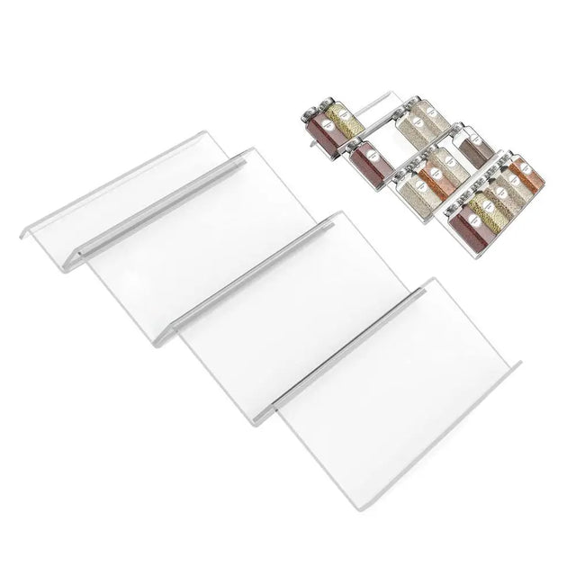Carvallo SpiceView | Sned akrylhylla för bättre översikt | 4-delars set | 41,9 × 30 × 3,8 cm Carvallo