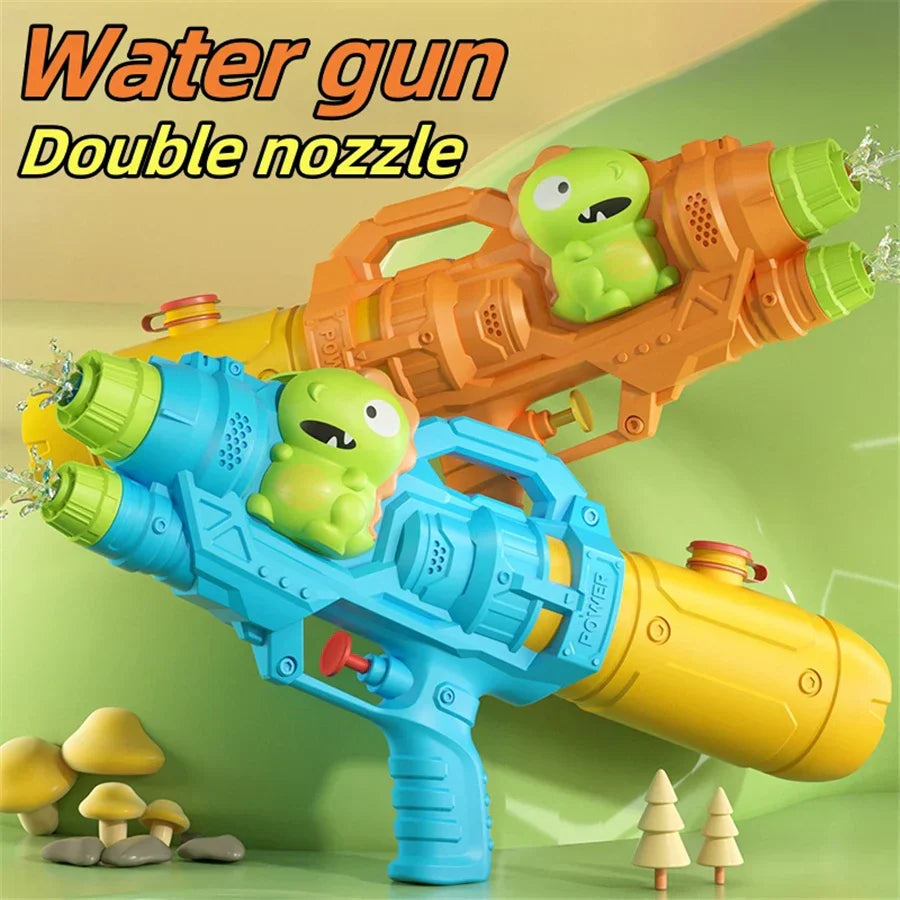Carvallo Vattensprutleksak för barn | Dinosaurier, ankor & hajar | Dubbel-sprinkler & vattenpistoler | Perfekt för trädgård, strand & pool Carvallo