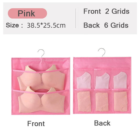 Carvallo-Organizer Closetta | Dubbelsidig med upp till 36 fack | För underkläder, strumpor, BH:ar & accessoarer | Tvättbar & platsbesparande Carvallo