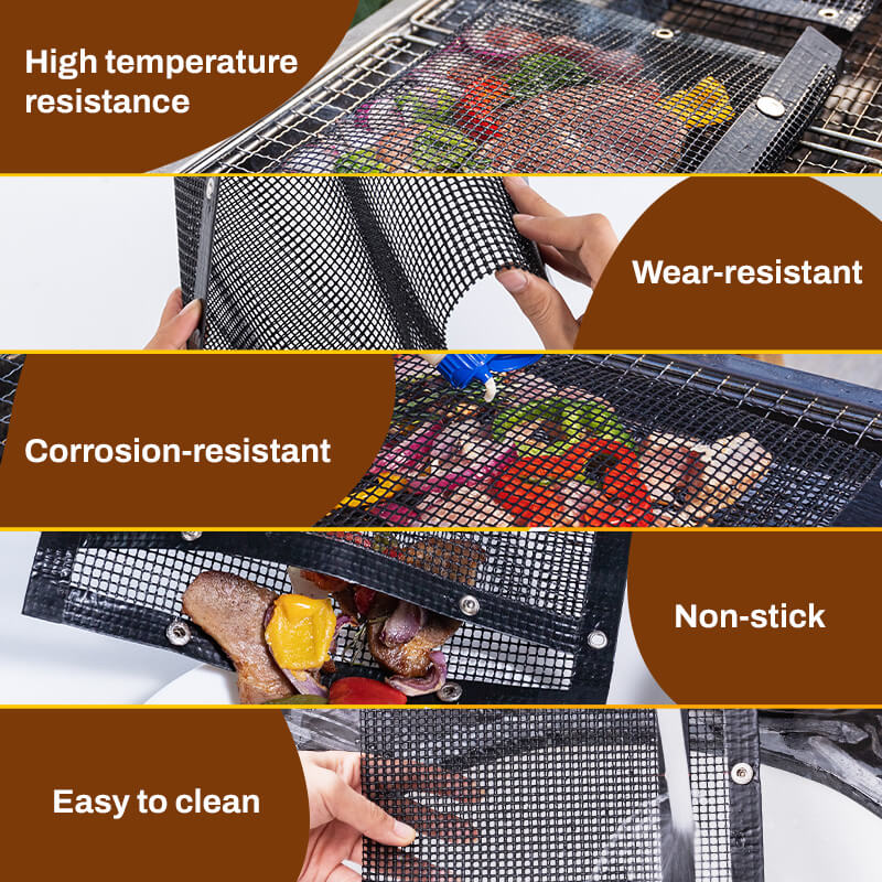 GrillMaster - Återanvändbara grillpåsar i nät – Non-stick grillpåsar MILA Sverige