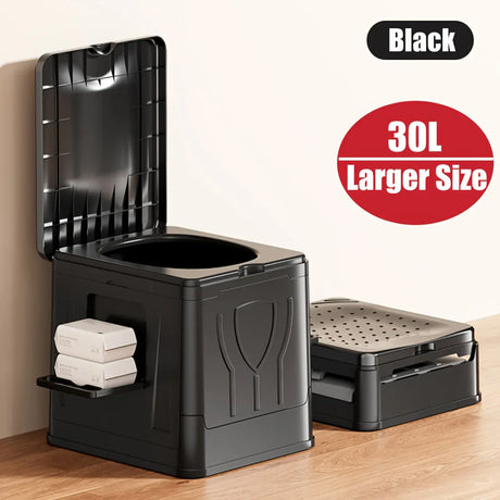 Carvallo Campingtoalett Camploo XL | Bärbar med lock | Extra Stor & Stabil | För Utomhus, Resa & Båt Carvallo