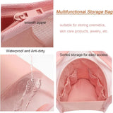 Carvallo för uppställning BeautyStand ClearBag | Transparent sminkväska med dragkedja | 24,5×13,5×13 cm | För resor & badrum Carvallo