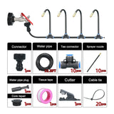 Carvallo Pro360 Automatiskt bevattningssystem 20 m | 360° Justerbara sprutmunstycken | DIY dimbevattningsset | För trädgård, grönsaksland och terrass Carvallo