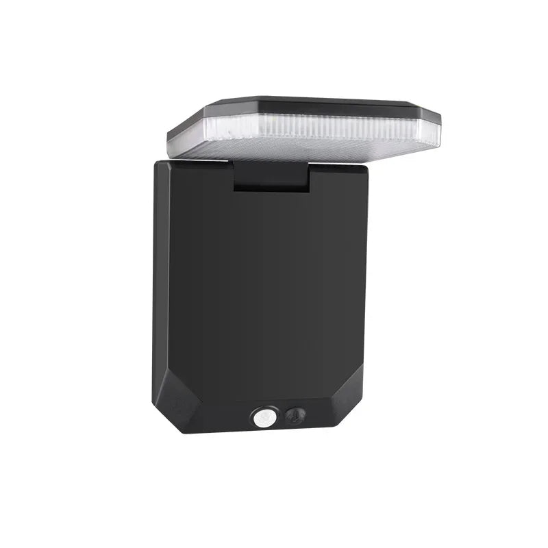 Carvallo FoldWall Solar-vägglampa | 3 belysningslägen | 120° svängbar | Med rörelsesensor & skymningsrelä Carvallo