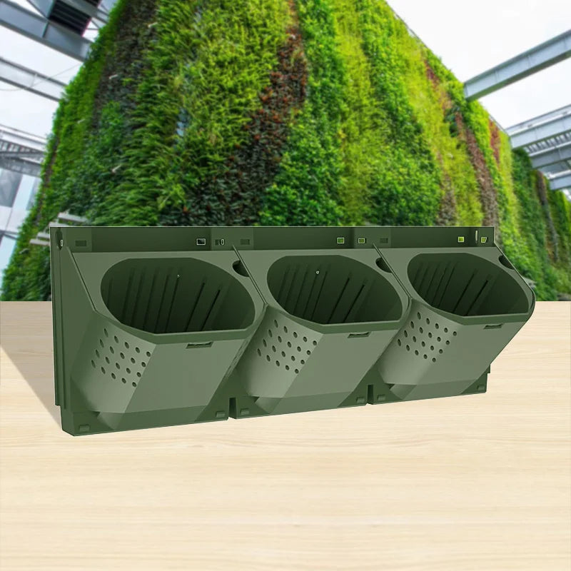 Carvallo WallBox Vertikal väggplanteringslåda av plast | 38×14×15 cm | För väggväxter & grönska | Modulsystem Carvallo