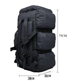 Carvallo Outdoor-väska TrailForge X75 | 75×38×36 cm | 4-i-1 bärväska: Ryggsäck, axelväska, handbagage & crossbody | Vattentät & Robust Carvallo