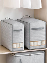 Carvallo Grau | Dammtät & Tvättbar | Rivtålig med Dragkedja | TexturaBox i 3 Storlekar Carvallo