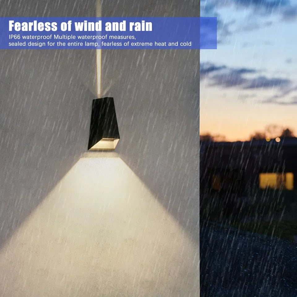 Carvallo WallBeam LED vägglampa utomhus & inomhus | IP66 vattentålig | Varma vita ljus | 4W/5W/6W | Svart Carvallo