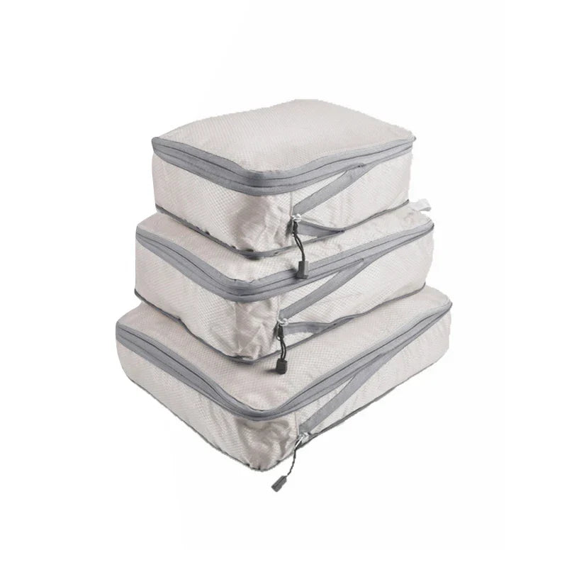 Carvallo Resväskor Set | 3-delat Komprimerbart | Lätt & Andningsbart | Med Fönster Carvallo