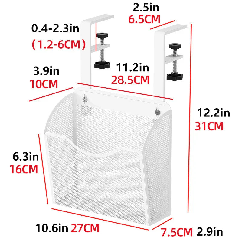 Carvallo-låda Clampix | För fastsättning utan borrning | Sidoskåp i metall | 2 storlekar | För kontor & hemma kontor Carvallo
