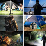 Carvallo Campinglampa | 10.000 mAh batteri | Teleskopdesign & stativ | Dimbar med SOS-funktion | Utomhus & nödbelysning Carvallo