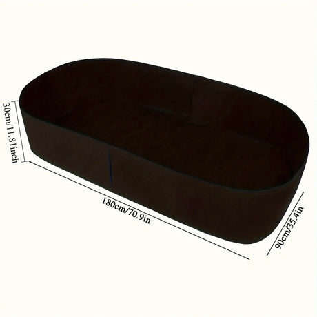 Carvallo FlexiBed Höjdplanteringspåse av ventilativt nonwoven-material | Rektangulär & upphöjd | För örter, blommor & grönsaker | Återanvändbar Carvallo