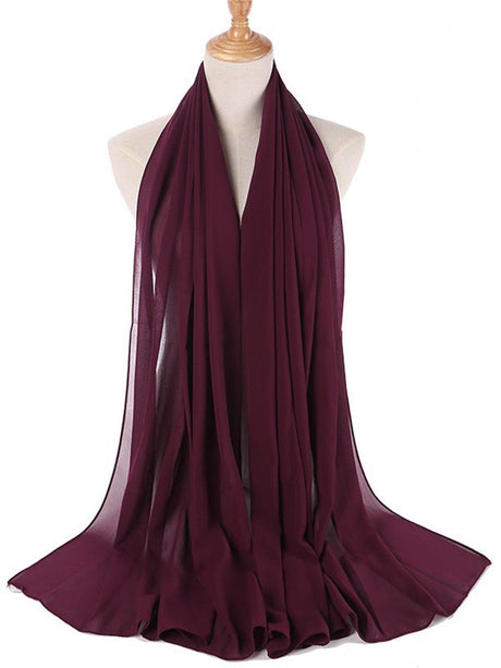 Chiffon Hijab pannband-Clothes for women-Bellasverige-Maroon-Hemnix