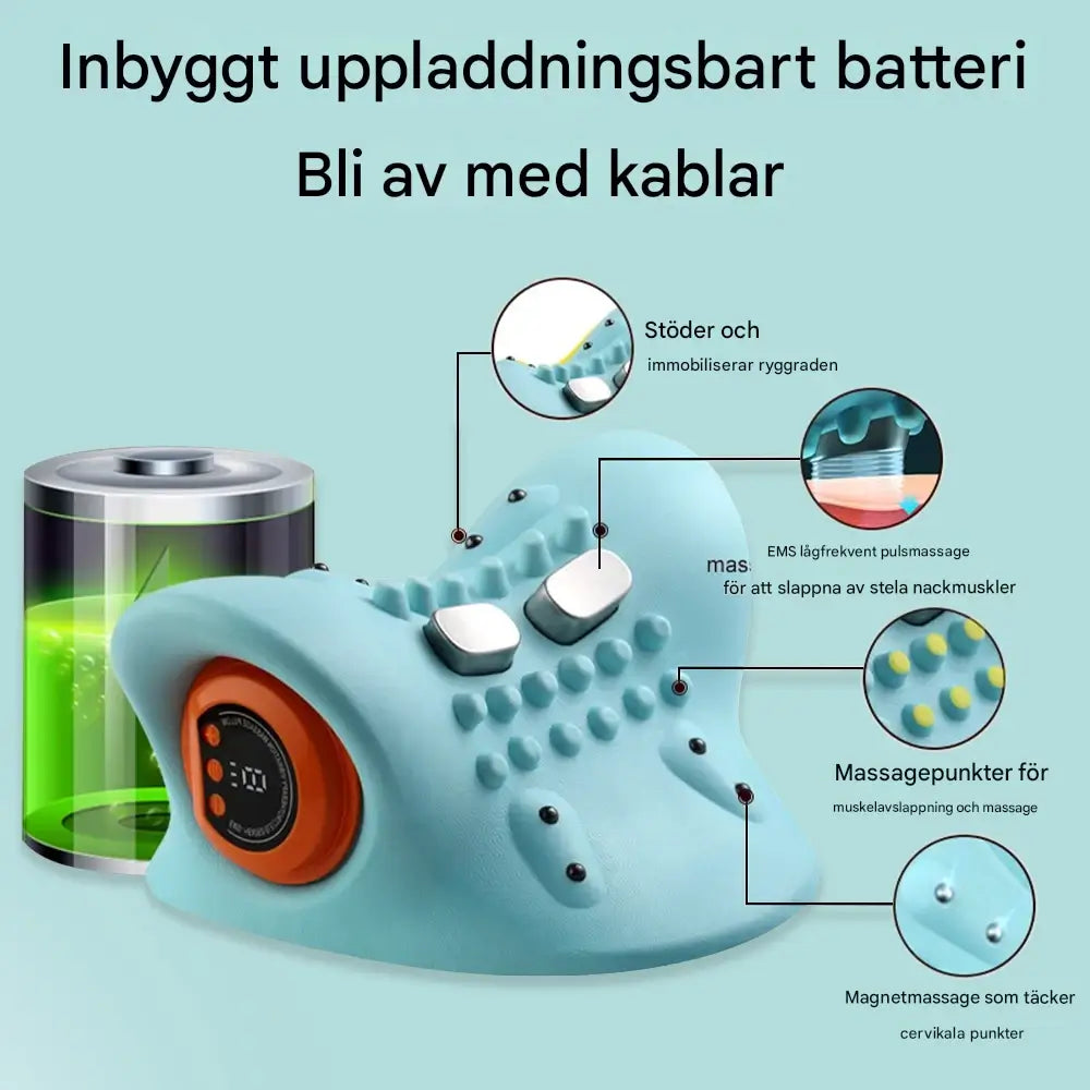 ThermaEase - Elektrisk Nackmassagekudde med Värme och EMS-teknologi-Electric Massagers-BB-Hemnix