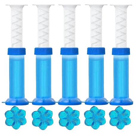 Carvallo WC-Gelblommor | Doftgel för toalett & urinal | Rengörande, Antibakteriell & Dekorativ | 12 blommor per stick Carvallo