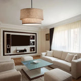 LinenForm Taklampa – Minimalistisk Tygpendel i Modern Design Hemnix