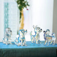 4 Olika formade Crystal Hundfigurer Art Glass MILA Sverige