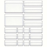 Carvallo Organizer Set | 18-delar | Transparent & Mångsidig | OrdixClear® Förvaringssystem Carvallo