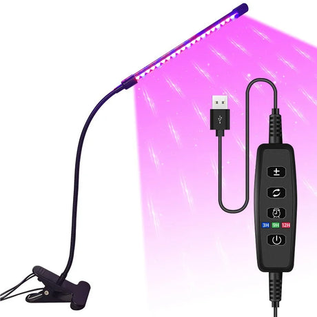 Carvallo Floraviva | LED Grow Light USB | 1–4 Huvuden | 10-Stegs Dimmbar & Timerfunktion Carvallo
