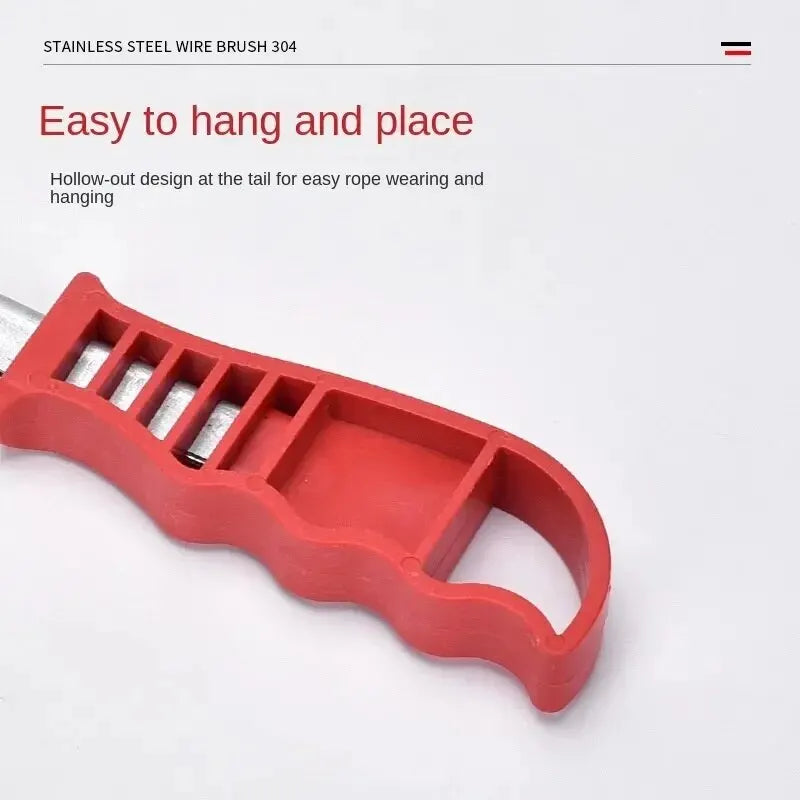 Carvallo Grillborste i stål | Rostfri & Hållbar | För BBQ, Kök & Utomhus | Med upphängningsöga | 22x3 cm Carvallo