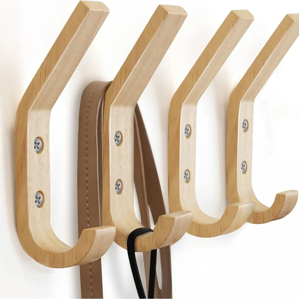 Carvallo Set Naturivo | 2/4 stück | Väggmonterad & Dekorativ | Massivträ | För jackor, nycklar, väskor & accessoarer Carvallo