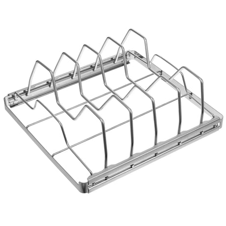 Carvallo Pro rostfria ribbhållare | Non-stick & hållbar | För BBQ, grill och ugn | Perfekt för saftiga revben Carvallo