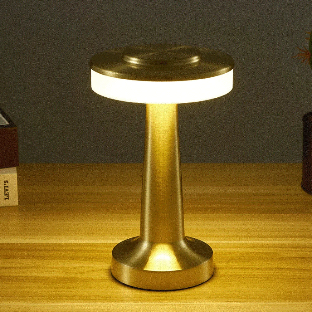 Carvallo Bordslampa Aurélia | Retro-design & Touch-dimning | USB-laddningsbar | 23,5 cm Hög Carvallo
