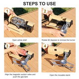 Carvallo Gaskocher FLAMETRA FoldPro 2670W | Fällbar & Bärbar | Rostfritt stål | Med tändning & säkerhetssystem Carvallo