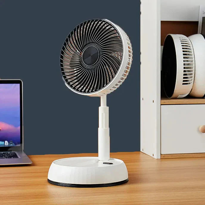 Royallure Bärbar Fällbar Fläkt 6000mAh Uppladdningsbar Tyst Golv- och Utomhusbruk Carvallo