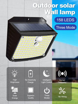 Carvallo Vägglampa Solayra 208LED | Rörelsesensor & 3 Ljusstyrkor | 30 m² Belysningsyta | IP65 Väderbeständig Carvallo