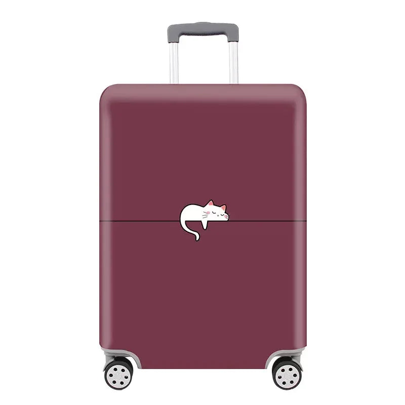 Carvallo TravelPaw FlexCover | Elastisk bagageskydd med djurmönster | För 18–32 tum resväskor | Rivfast & Tvättbar Carvallo