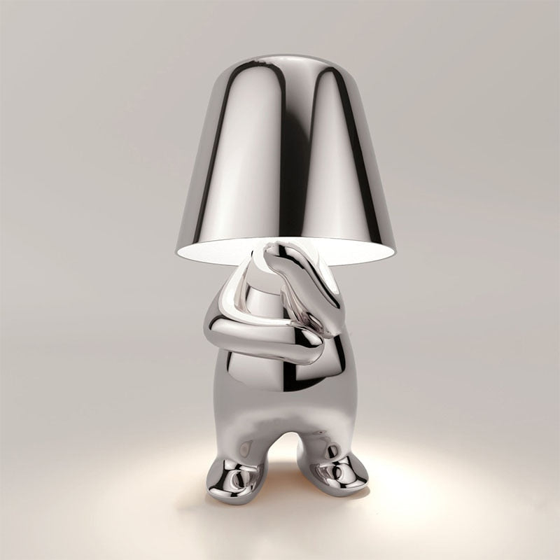 Uppladdningsbar LED-bordslampa | Beröringsdimming, Guld eller Silver | Kompakt trådlös belysning Carvallo