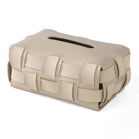 Carvallo – Lyxig Vegan Läder Pappershållare med Vävt Mönster Carvallo