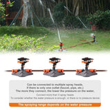 Carvallo Trädgårdssprinkler HydroSpin 360 | 12 m Räckvidd | 360° Rotationsfunktion | För Gräs, Trädgård & Jordbruk | 21 × 25,2 × 16,5 cm Carvallo