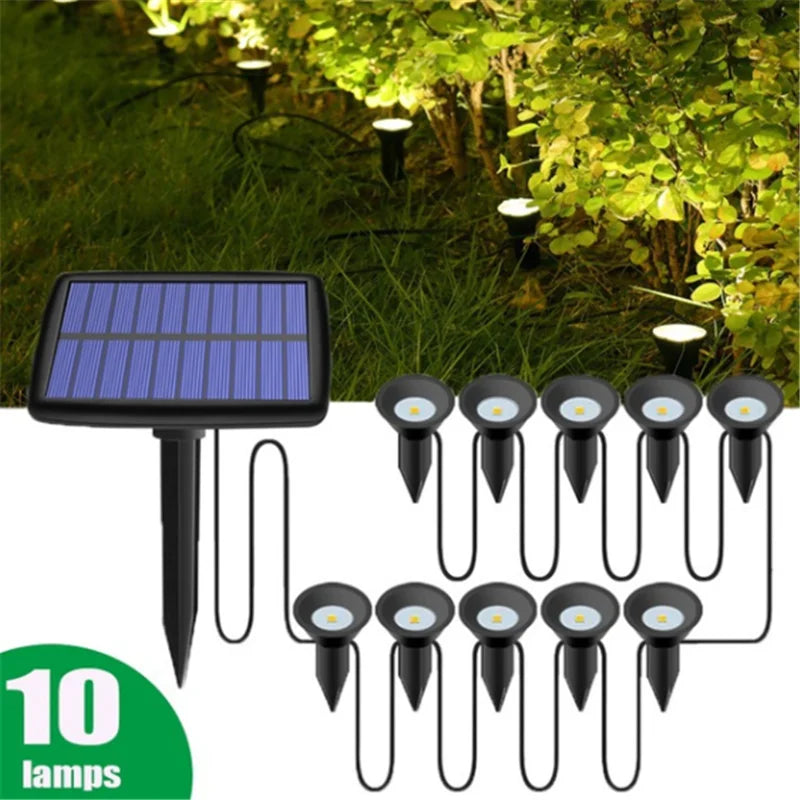 Carvallo-Gartenlicht LumiVerde | 10-i-1 LED System | RGB Färgväxling | IP65 Vattentät | För Gräsmatta, Rabatter & Dekor Carvallo