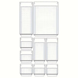 Carvallo Organizer Set | 18-delar | Transparent & Mångsidig | OrdixClear® Förvaringssystem Carvallo
