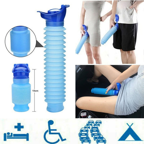 Carvallo Urinal FlexRelief | Teleskopisk & Fällbar | För Damer & Barn | 750 ml Kapacitet Carvallo